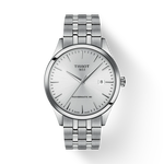 Front view of the watch Tissot Classic Dream 40mm with shadow