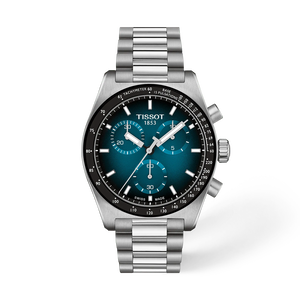 Vue de face de la montre Tissot PR516 40mm avec ombre