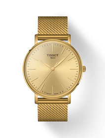 Front view of the watch Tissot Everytime 40mm with shadow