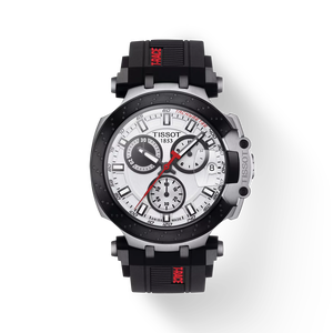 Front view of the watch Tissot 競速系列計時款 with shadow