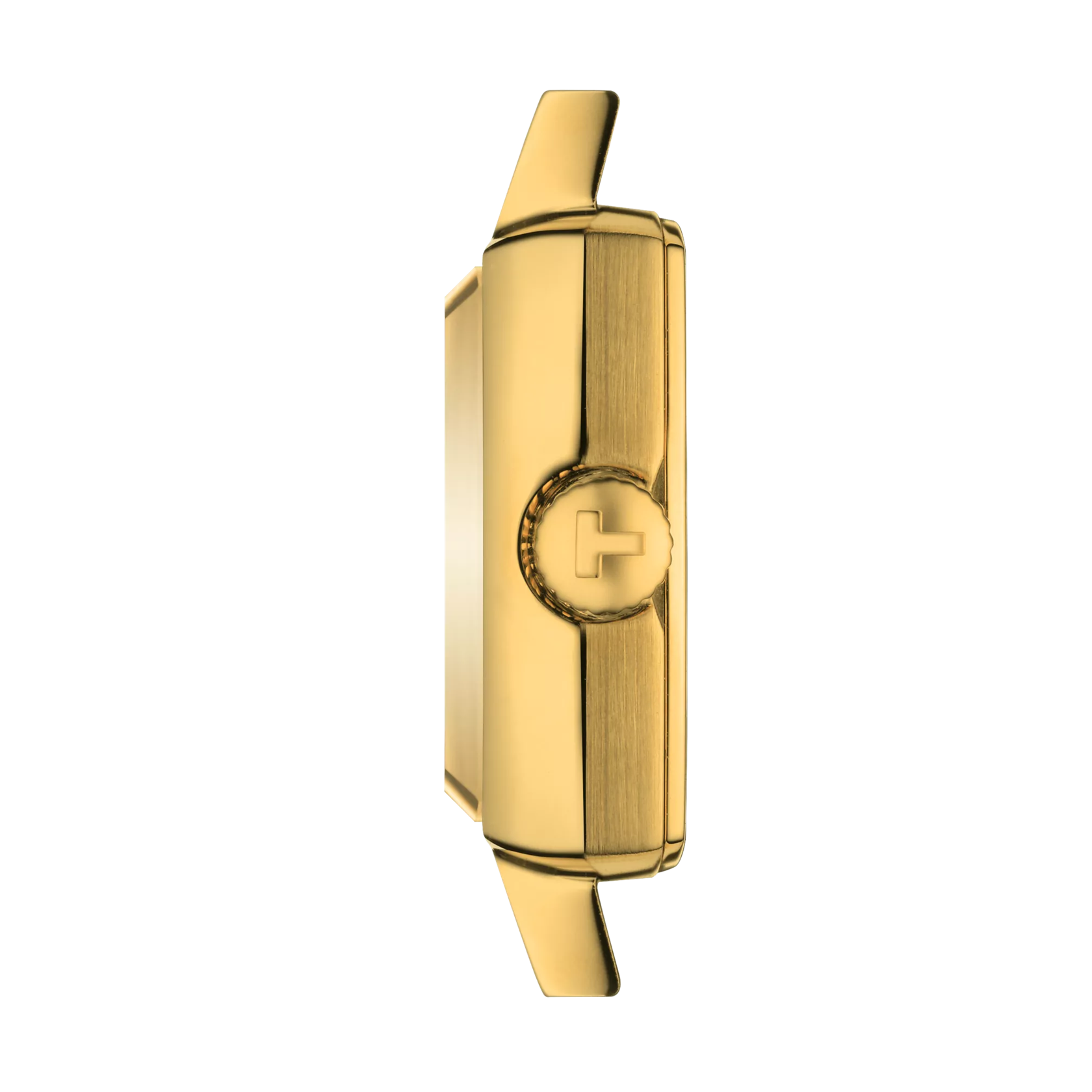 Profile view of the watch case Tissot Lovely Square Summer Kit