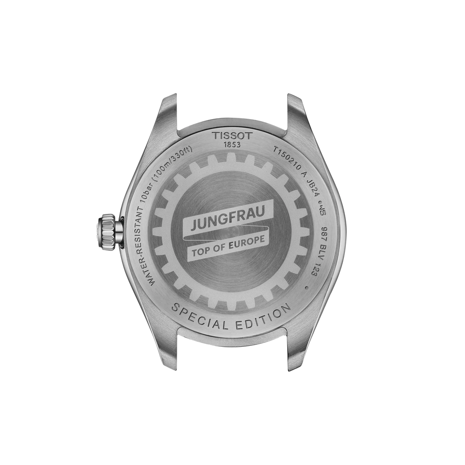Back view of the watch case Tissot PR 100 Jungfraubahn 34mm