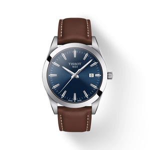 Front view of the watch Tissot Gentleman with shadow