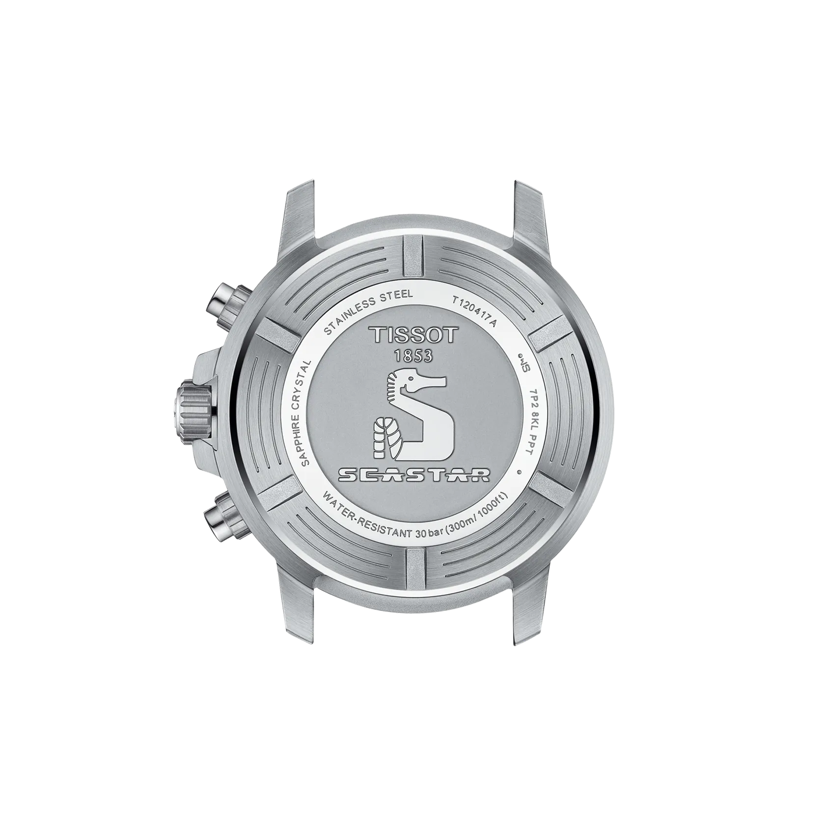 시계 케이스 뒷면 보기 티쏘 씨스타 1000 크로노그래프