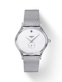 Front view of the watch Tissot Bella Ora with shadow