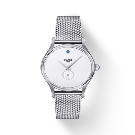 Front view of the watch Tissot Bella Ora with shadow