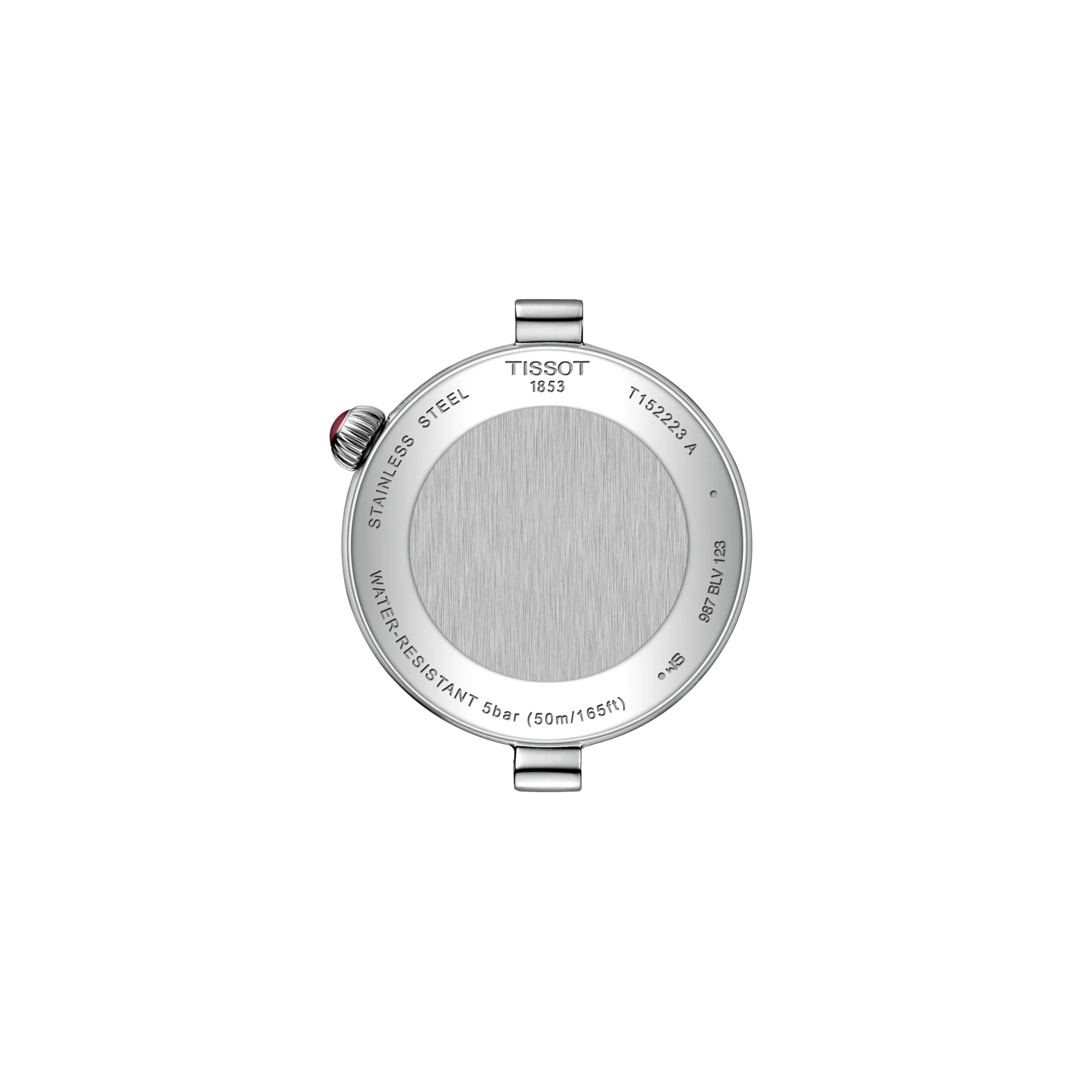R&uuml;ckansicht des Geh&auml;uses der Uhr Tissot Desir 29.6mm