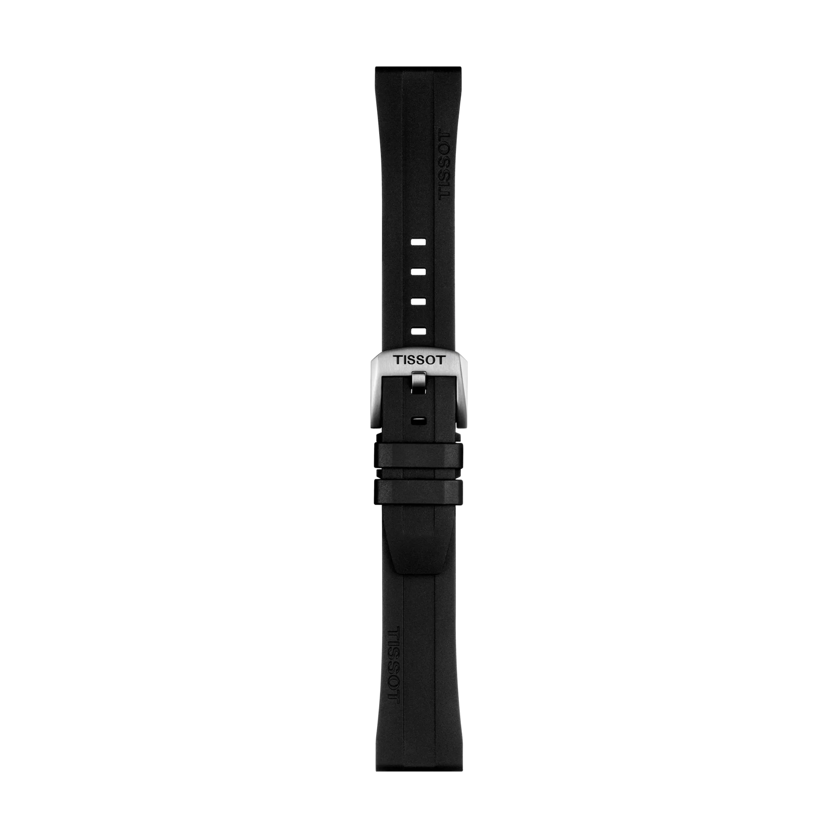 Vorderansicht von Original Tissot Kautschukarmband schwarz Bandansto&szlig; 20 mm