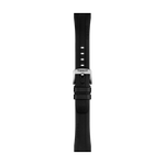 Front view of Tissot Official Black Rubber Strap Lugs 20mm