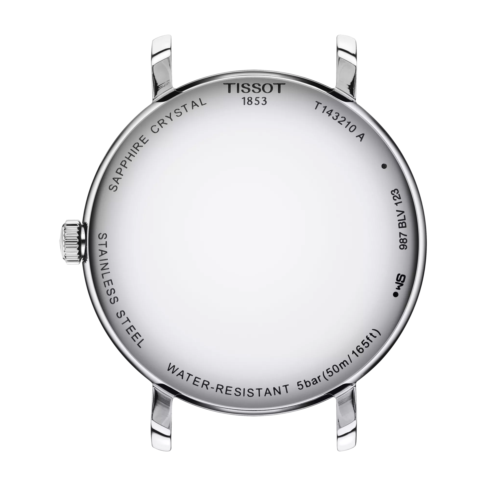 Back view of the watch case Tissot Everytime 34mm