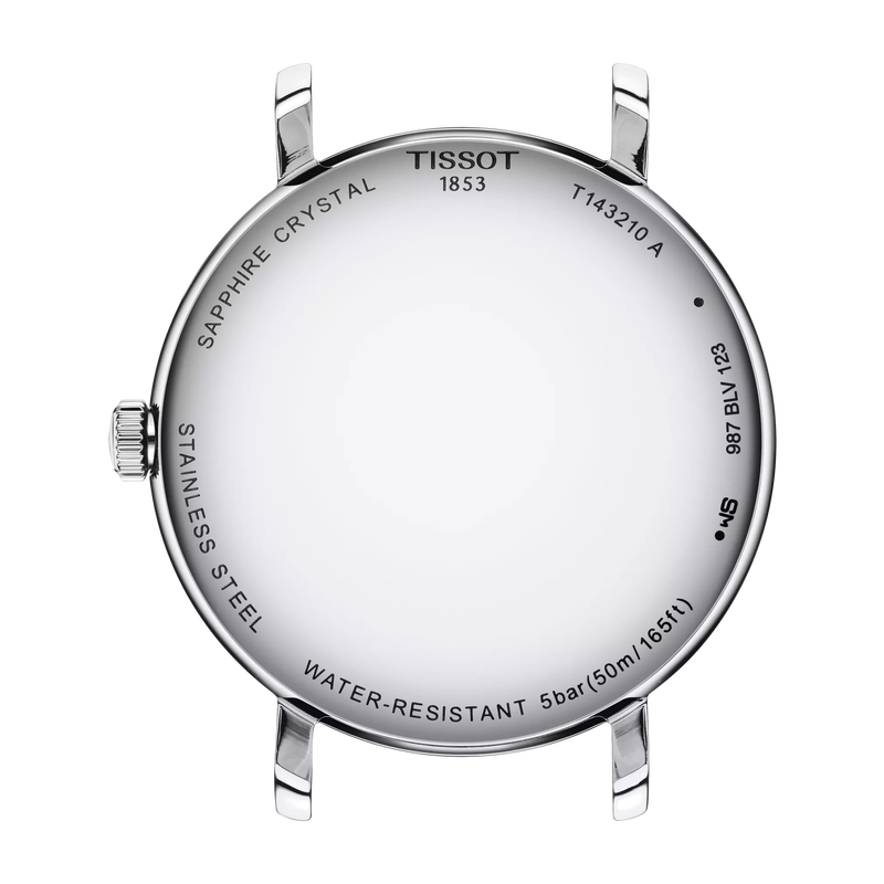 Back view of the watch case Tissot Everytime 34mm