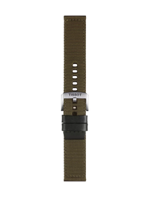Front view of Tissot Official Khaki Fabric Strap Lugs 22 mm