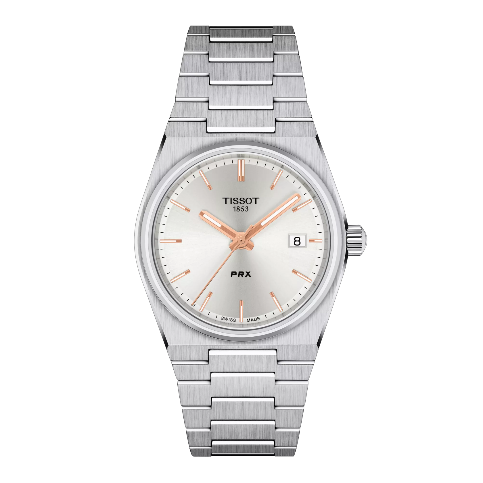 Front view of the watch Tissot PRX 35mm