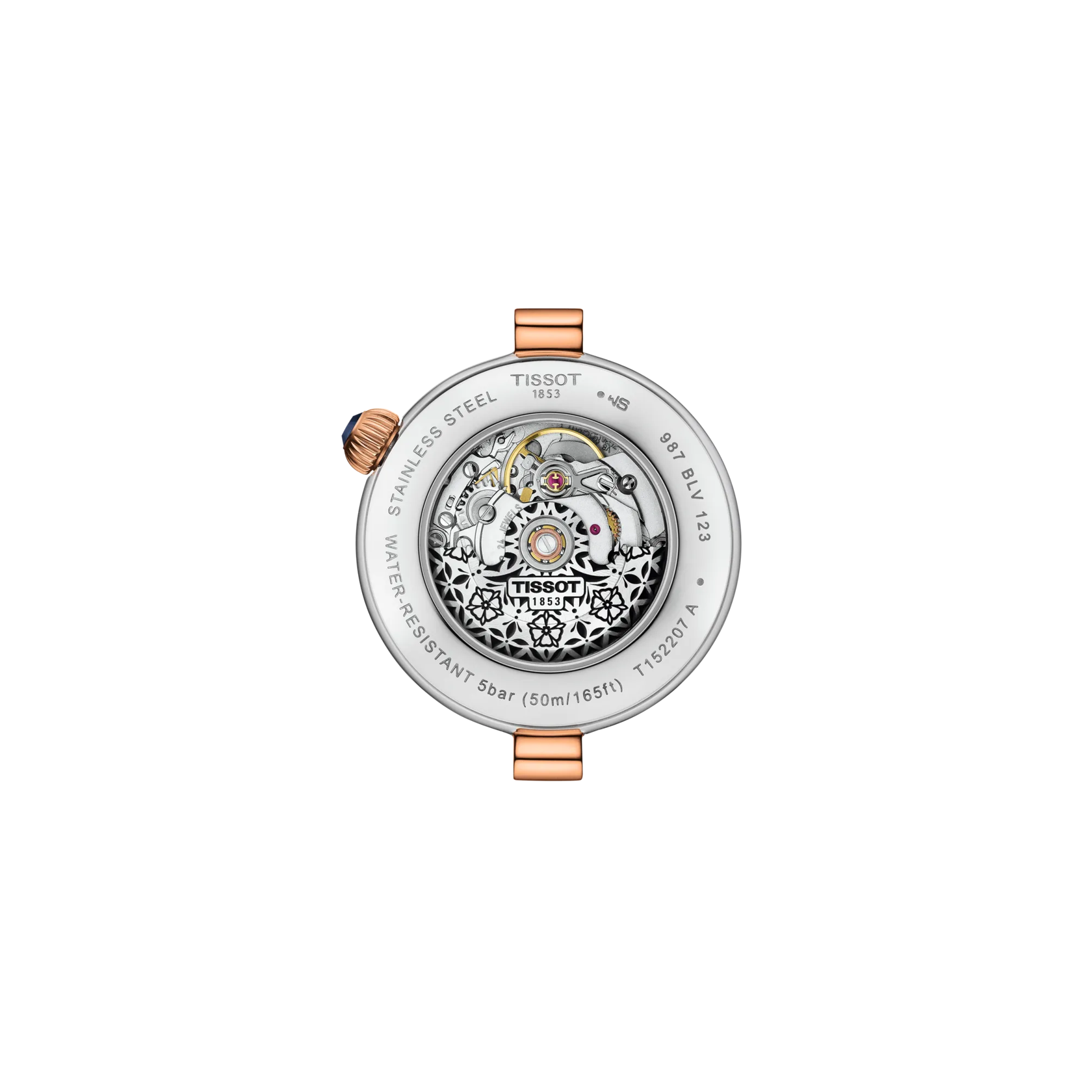 Back view of the watch case 天梭Desir系列28mm