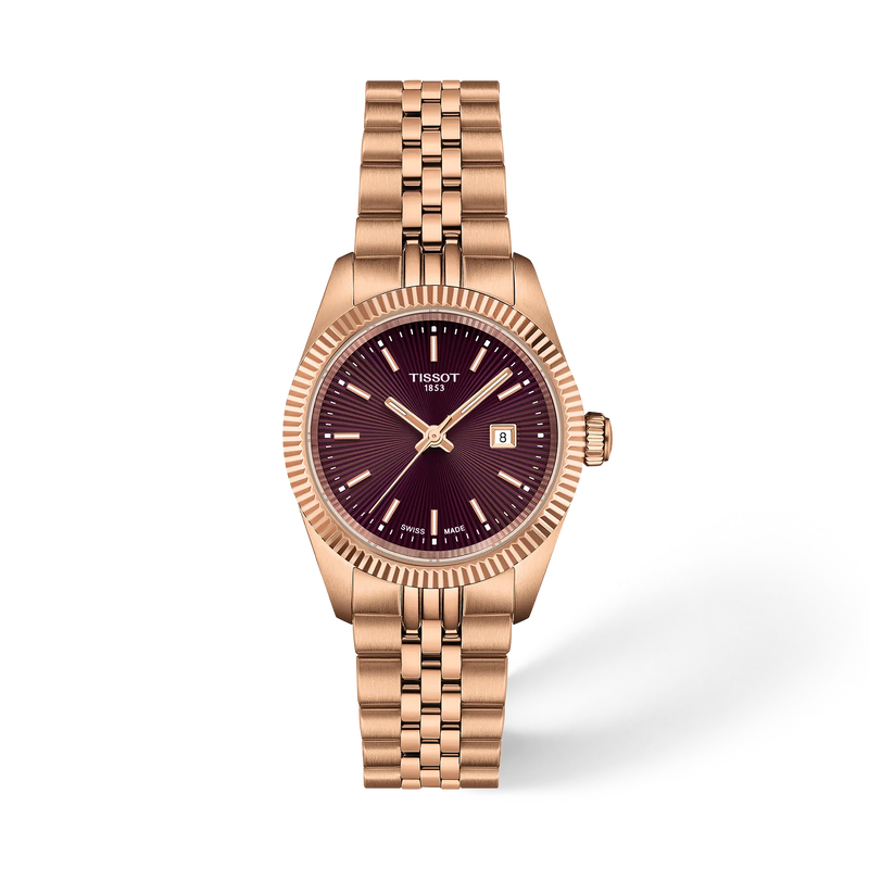 Front view of the watch Tissot Ballade 30mm with shadow