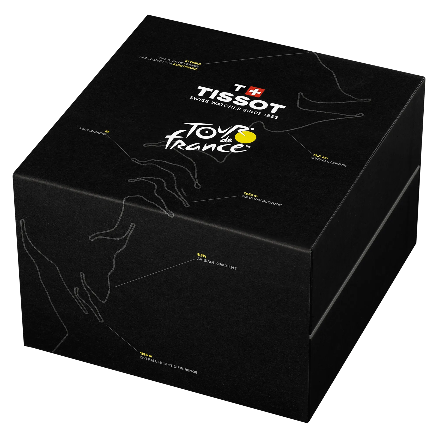 Presentatiedoos van het horloge Tissot PR 100 Tour de France 2026 40mm
