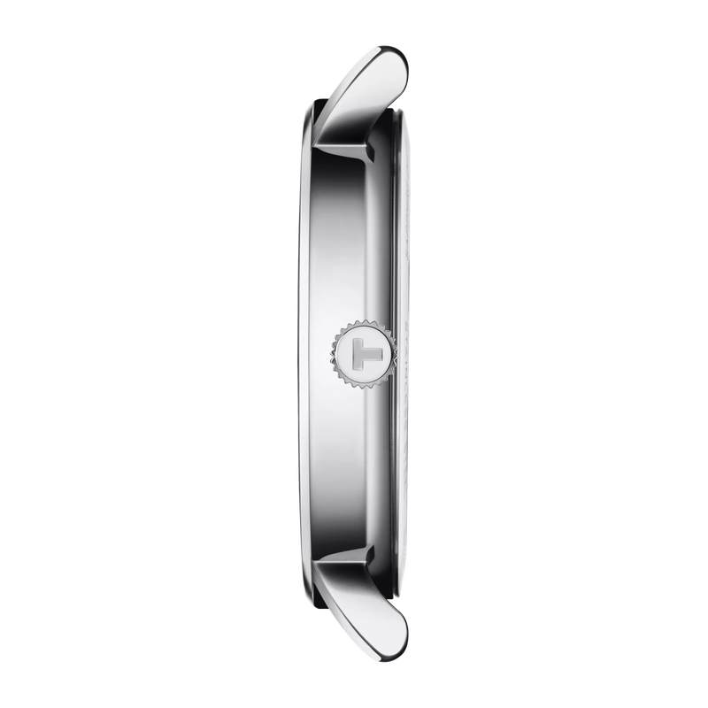 Profile view of the watch case Tissot Everytime 34mm