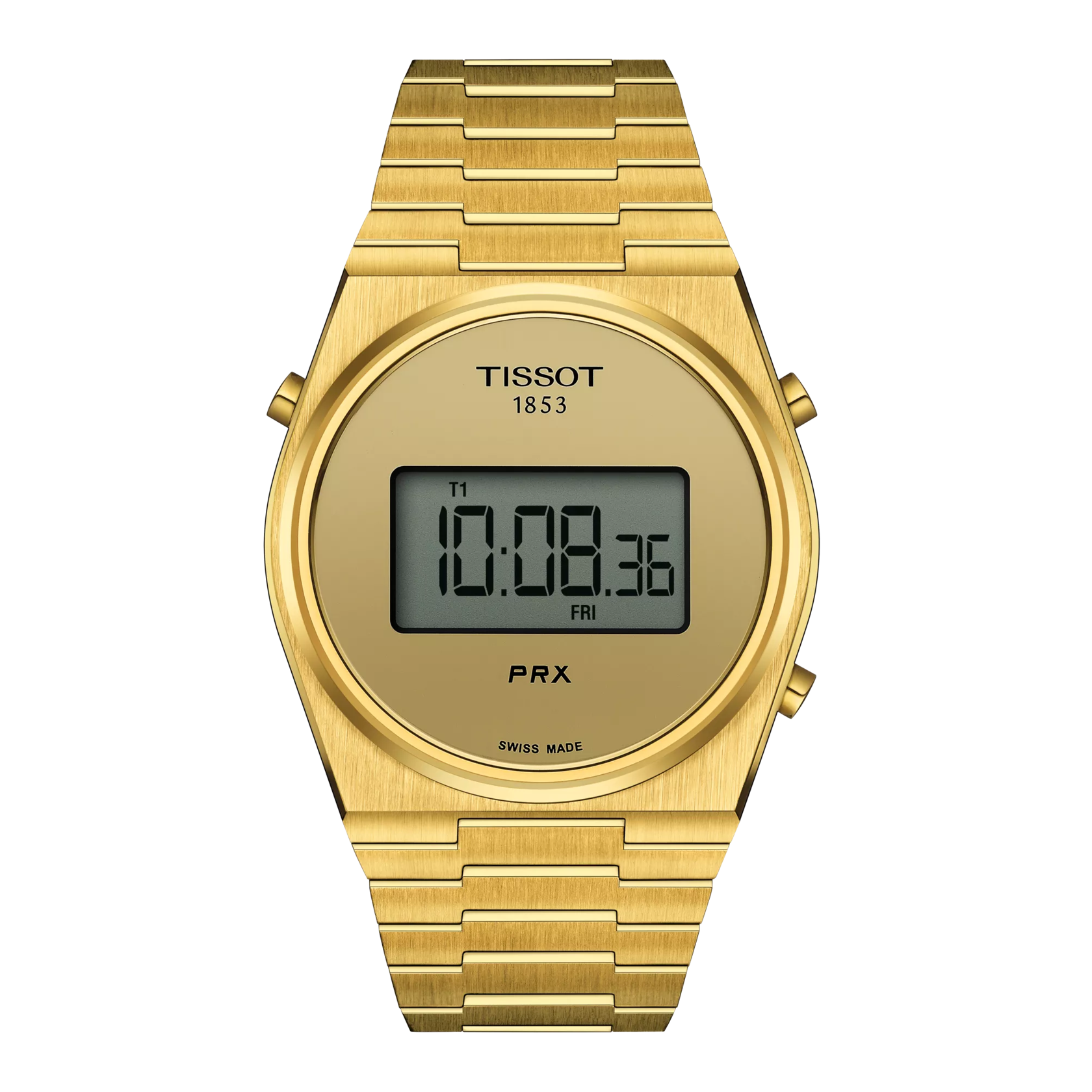 Front view of the watch Tissot PRX Digital