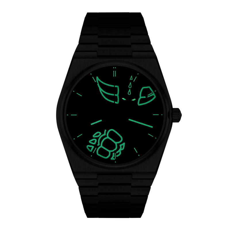 Vista frontale dellorologio {0} in modalit&agrave; notturna