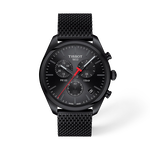 Front view of the watch Tissot PR 100 41mm with shadow