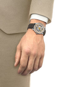 Simulation of the watch Tissot Chemin Des Tourelles Skeleton 39mm on a wrist