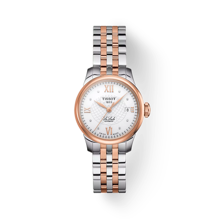 Front view of the watch Tissot Le Locle 25.3mm with shadow