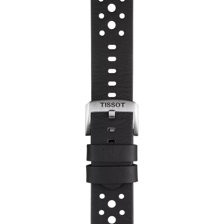 Zoom on Tissot Official Black Leather Strap Lugs 22 mm