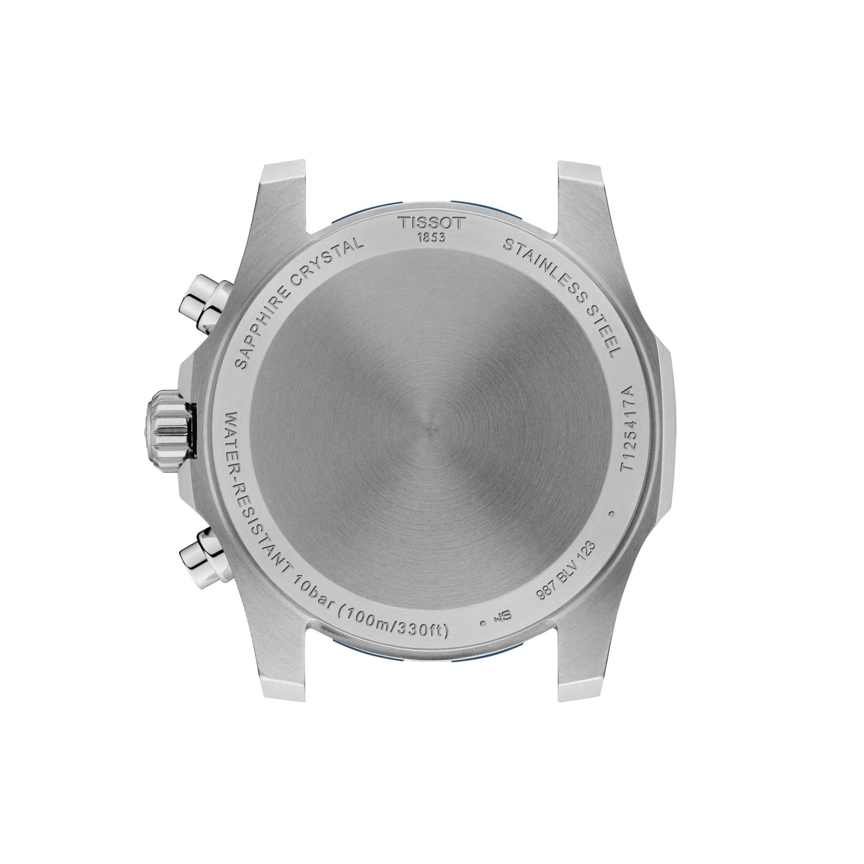 Back view of the watch case Tissot Supersport Chrono 42mm