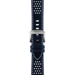 Zoom on Tissot Official Blue Leather Strap Lugs 20 mm
