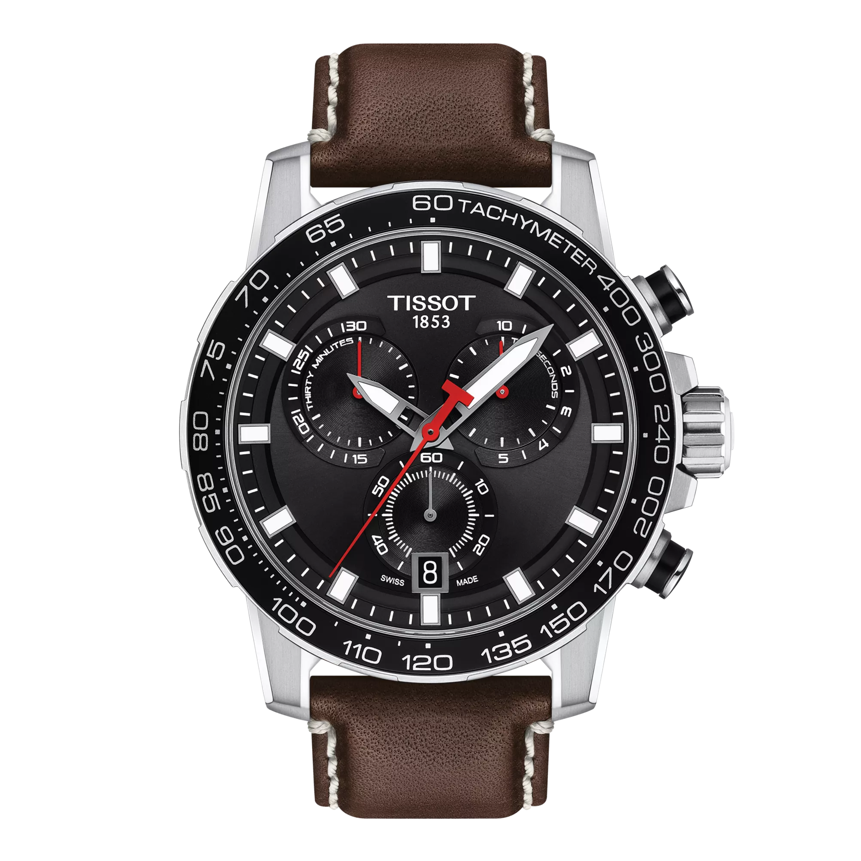 Front view of the watch Tissot Supersport Chrono