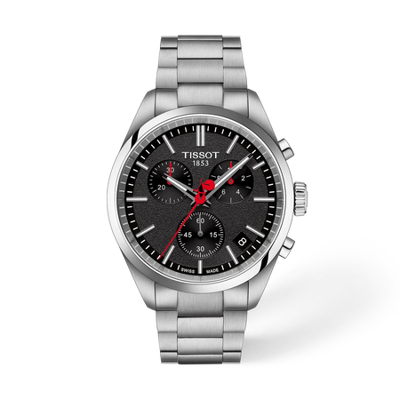 Front view of the watch Tissot PR 100 Vuelta 40mm with shadow