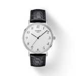 Front view of the watch Tissot Everytime 38mm with shadow