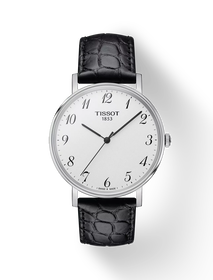 Front view of the watch Tissot Everytime 38mm with shadow