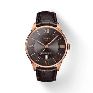 Front view of the watch Tissot 杜魯爾系列自動款 with shadow