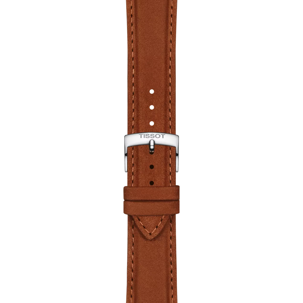 Zoom on Tissot Official Camel Leather Strap Lugs 21 mm