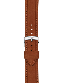 Zoom on Tissot Official Camel Leather Strap Lugs 21 mm