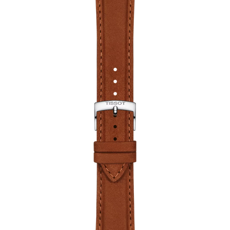 Zoom on Tissot Official Camel Leather Strap Lugs 21 mm