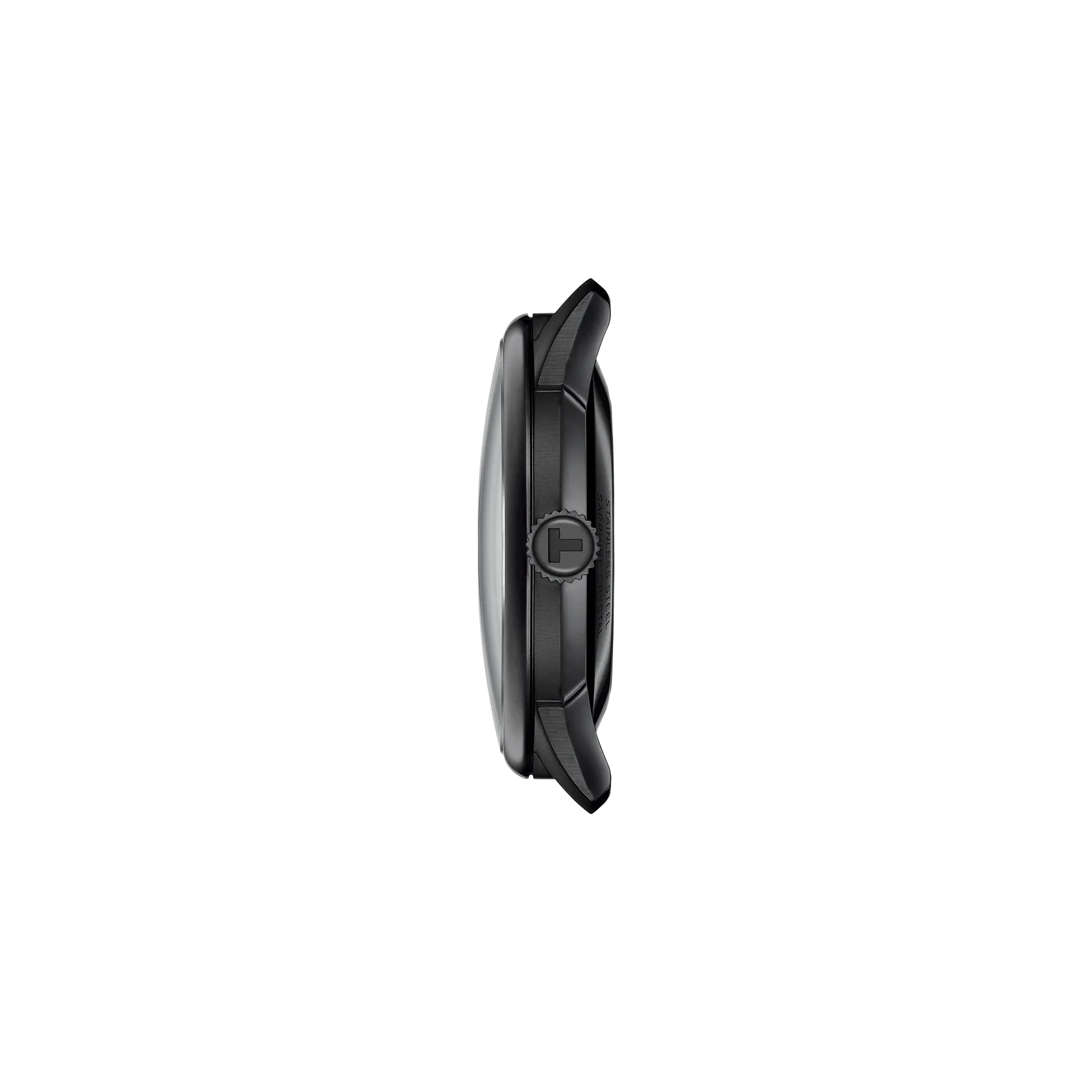 Vue de profil du bo&icirc;tier de la montre Tissot Chemin Des Tourelles Skeleton 39mm