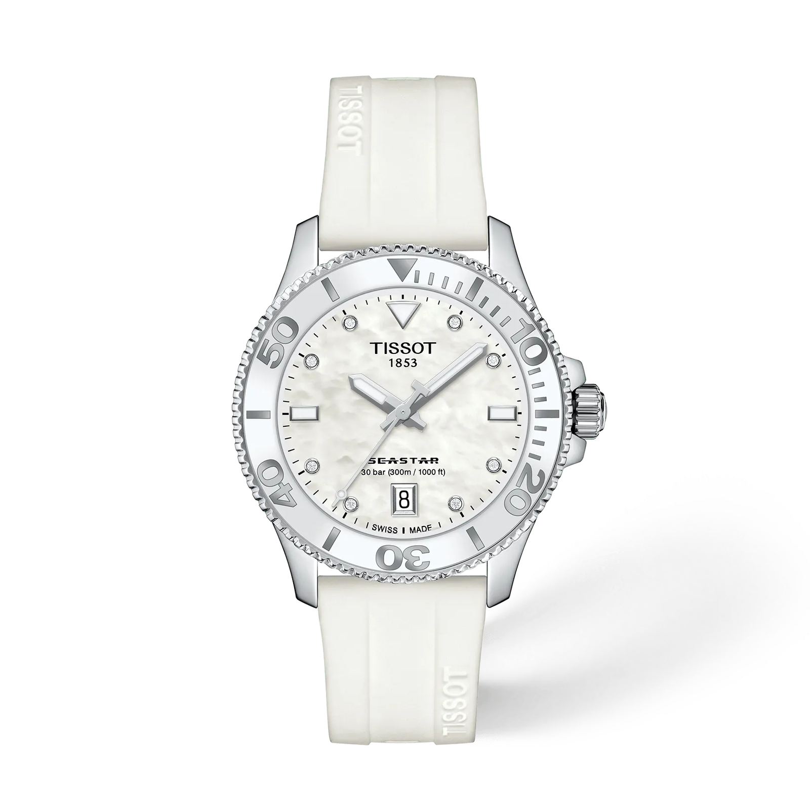 White mother-of-pearl