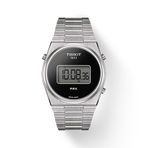Front view of the watch Tissot PRX Digital with shadow