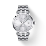 Front view of the watch Tissot Classic Dream Swissmatic with shadow