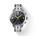 Front view of the watch Tissot PRC 200 Chronograph with shadow
