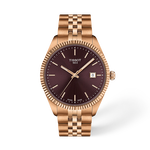 Vooraanzicht van het horloge Tissot Ballade 40mm met schaduw