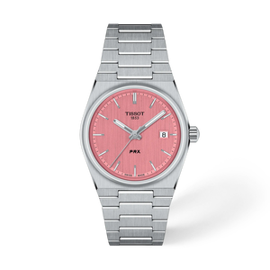 Front view of the watch Tissot PRX 35mm with shadow