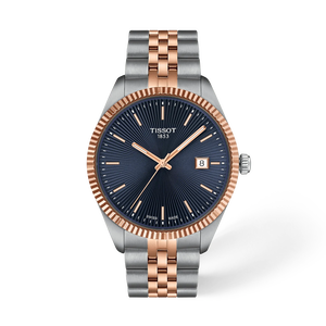 Front view of the watch Tissot Ballade 40mm with shadow