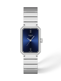 Front view of the watch Tissot SRV 30mm with shadow