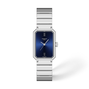 Vista frontal del reloj Tissot SRV 30mm con sombra
