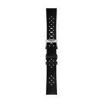 Front view of Tissot Official Black Rubber Strap Lugs 20mm