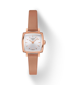 มุมมองด้านหน้าของนาฬิกา Tissot Lovely Summer set พร้อมเงา