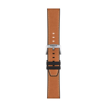 Front view of Tissot Official Brown Leather Strap Lugs 23 mm